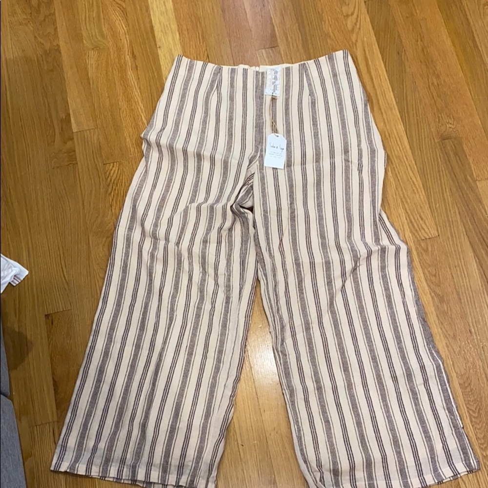 Linen cropped pants